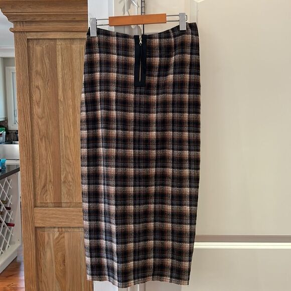 SSENSE Marc Jacobs plaid skirt with raw hem sz 6 - Picture 7 of 10